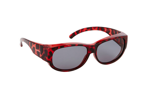 Fitover Overzetzonnebril, Sonnenüberbrille Retro Tortoise Red (model: 9181-02)